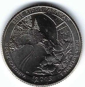 2015-D Denver Blue Ridge Mountains 25 Cent Coin! - Picture 1 of 2