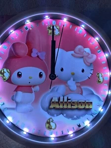 Hello Kitty Clock With Led Lights Personalized - Picture 1 of 7