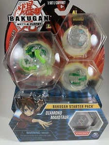 BAKUGAN BATTLE PLANET STARTER "DIAMOND 3-PACK" - ULTRA MAXOTAUR, PEGATRIX & TROX - Bild 1 von 6