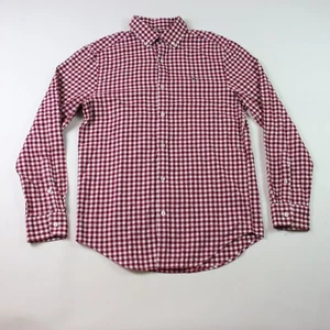 Vineyard Vines Flannel Shirt Men's Small Red White Gingham Slim Fit Whale - Picture 1 of 10
