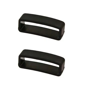 2 PIEZAS BUCLES DE REPUESTO DE CUERO DE LYON DE GOMA NEGRA TALLA 20MM Y 22MM - Imagen 1 de 3