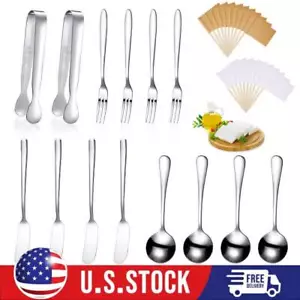 Cheese Butter Spreader Knives Set Charcuterie Mini Serving Tongs Spoons Forks - Picture 1 of 7