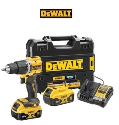 DEWALT TRAPANO AVVITATORE CON PERCUSSIONE 18V 2 BATTERIE 5Ah DCD100YP2T-QW