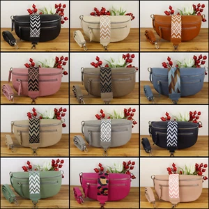 Bauchtasche Leder für Frauen Umhängetasche Damen Leder Crossbody-Tasche - Bild 1 von 119