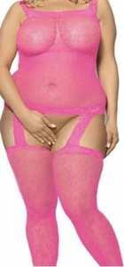 Maxde sexy rosa Body schrittweise Strumpfhosen Strumpf Dessous - 4XL NEU OHNE ETIKETT SEHR SÜSS! - Bild 1 von 11