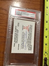 1963 Houston Colt .45s San Francisco Giants PSA Ticket Jim Umbricht 4 Hitter Win