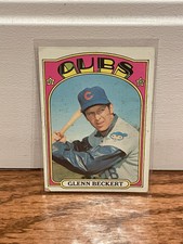 1972 Topps #45A Glenn Beckert Yellow underline C and S Chicago Cubs