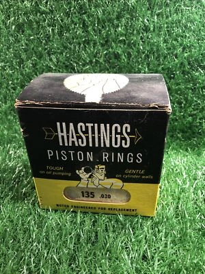 Vtg Hastings Piston Rings Original Set lot of 18 Pc Original Package Multi Pack - Изображение 1 из 4