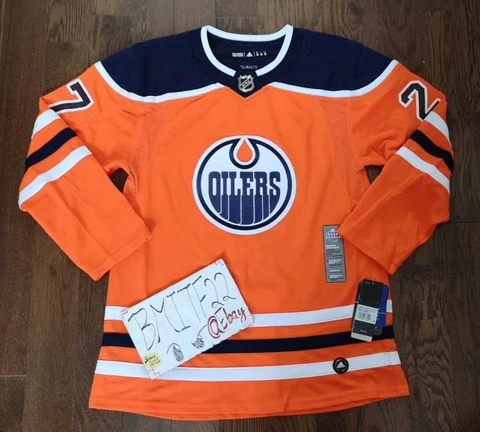 NWT Milan Lucic Edmonton Oilers Adidas NHL Hockey Authentic Jersey Men 46 Cover