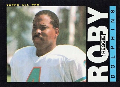 1985 Topps Football Reggie Roby Miami Dolphins #317 - Image 1 of 2