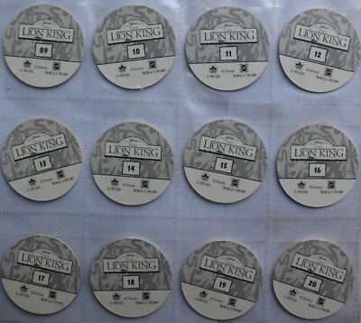 The Lion King pogs from Canada games complete set of 9-78 (no slammers 1-8) - Image 1 of 4