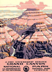 Grand Canyon National Park - 1938 - Travel Poster - Picture 1 of 1