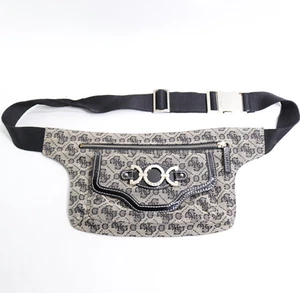 Guess Fanny Pack Sack Handbag S Signature Canvas Pouch Adjustable Bag - Picture 1 of 11