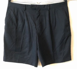 Alan Flusser Navy Blue Pleated Front Golf Shorts Size 44 - Picture 1 of 5