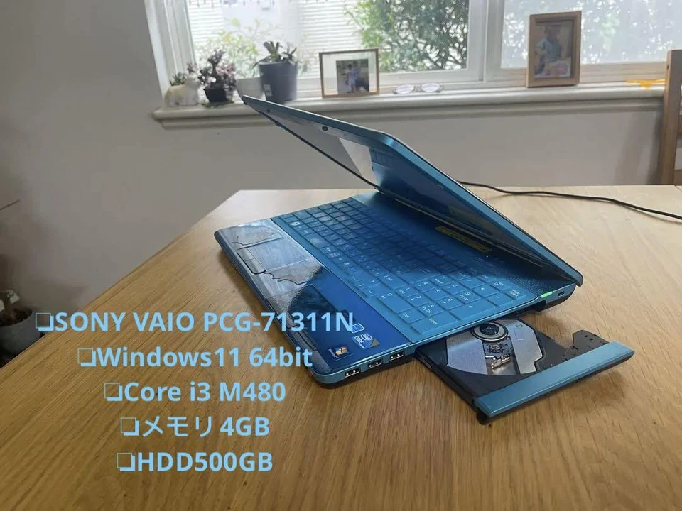 SONY VAIO PCG-71311N Note PC Laptop PC HDD 500GB RAM 4GB CPU Core i3 M480 WIn11B - Image 1 of 4