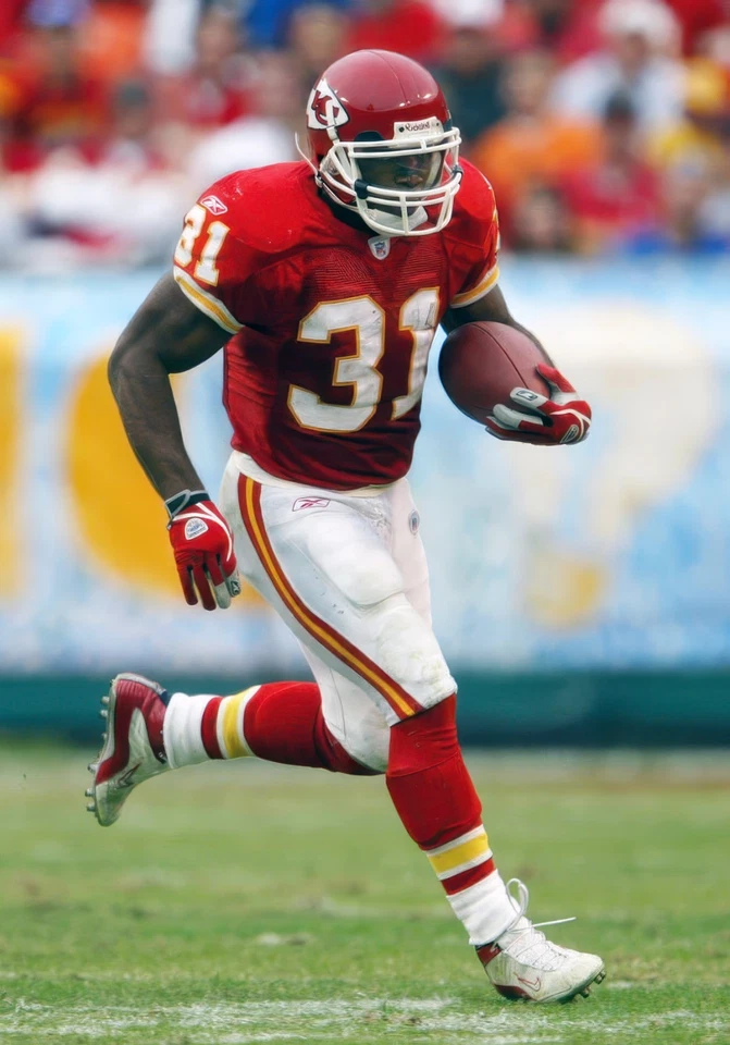 Impresión fotográfica brillante Priest Holmes #31 Kansas City Chiefs NFL 8"X10" 12 Foto 1 de 1