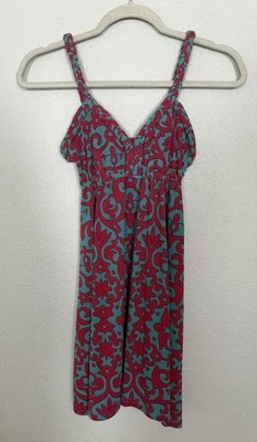 Judith March Maxi Short Sundress Blue and Pink Braided Rope Detail Size Small - Image 1 of 4
