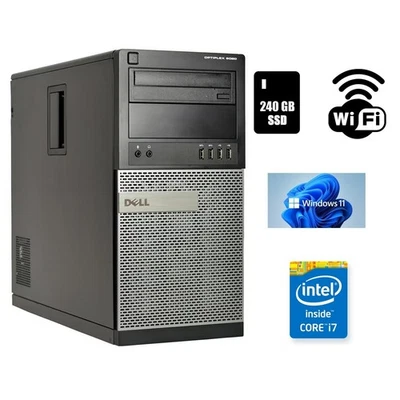 Dell OptiPlex 9020 MT Desktop Computer Core i7 32GB Ram 240GB SSD Windows 11 pro - Image 1 of 4