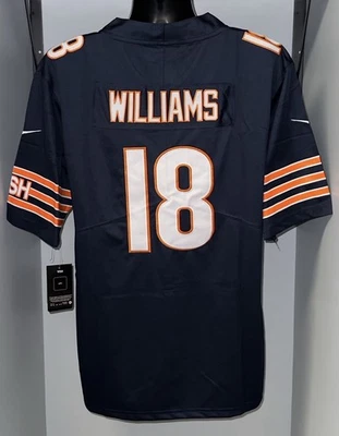 Caleb Williams #18 芝加哥熊队缝制海军球场球衣全新带标签 — 第 1/4 张图片