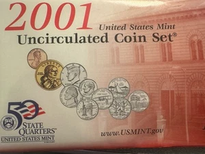 2001 Uncirculated Coin Set U.S Mint Original Government Packaging OGP - Picture 1 of 2