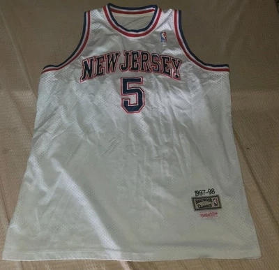 Vintage Mitchell & Ness New Jersey Nets Jason Kidd 97-98 madera dura clásico   Foto 1 de 4