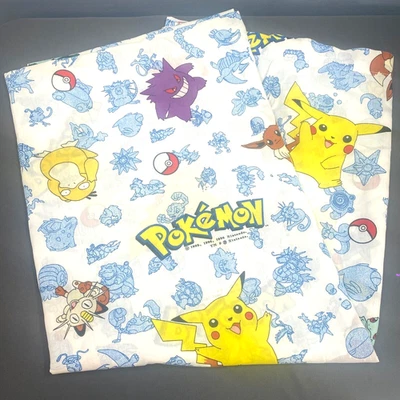 De Colección Años 90 Pokémon Sábana Superior Nintendo Twin Multicolor Plana 89x93 Videojuego EE. UU. Foto 1 de 4