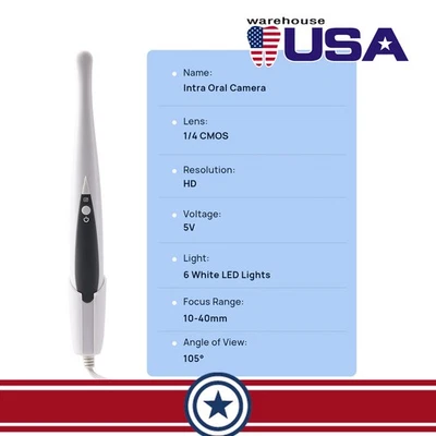 Cámara intraoral dental USB cámara intraoral de imágenes digitales 6 luces LED Foto 1 de 4