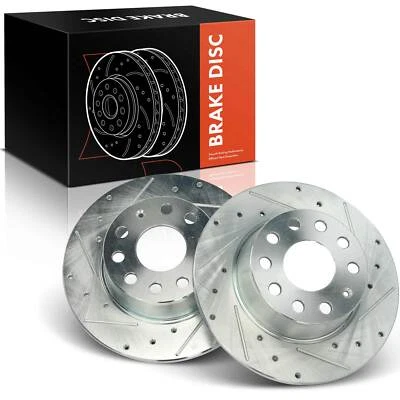 2x Rotores de freno traseros perforados laterales para Volkswagen Jetta 2019 2020 2021 Taos 22-23 Foto 1 de 4