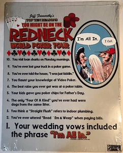 JEFF FOXWORTHY - "You Might Be On The REDNECK WORLD POKER TOUR"- Sign - NEW - Picture 1 of 2