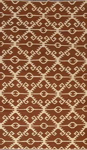 Alfombra oriental afgana reversible geométrica Kilim tinte natural tejida a mano 6x10 - Imagen 1 de 12