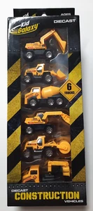 NIP Kid Galaxy Diecast Construction Vehicles 6 Trucks - Picture 1 of 5