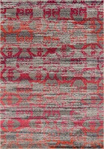 Momeni Casa Polypropylene With No Backing Orange Area Rug 5'3" X 7'6" - Picture 1 of 5