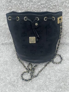 MCM Bucket Bag Visetos Canvas mit Kordelzug schwarz - Bild 1 von 14