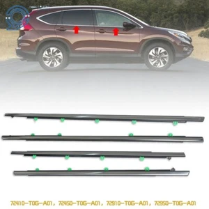 For CR-V CRV 2012 13 14 - 2016 Window Weatherstrip 4 PC Molding Trim Outer Seals - Picture 1 of 11