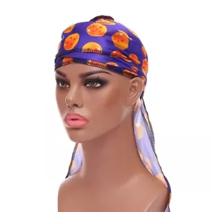 Design Durag Long- Anime Silky Satin Tail Doo Rag with Breathable and Stylish - Picture 1 of 2