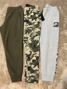 Nike Air Puma L Camo Gray Green Casual Lounge Athletic Men Sweats Joggers Pants - Picture 1 of 5