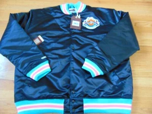 MITCHELL & NESS NBA HWC SAN ANTIONIO 1996 ALL-STAR GAME BLACK SATIN JACKET 3XL - Picture 1 of 3