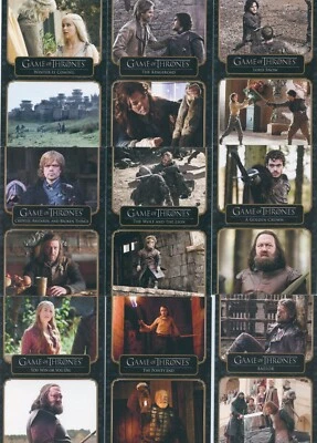 GOT Game of Thrones the Complete series Vol 1 73 card base set + 2 empty wrapper - Image 1 of 4