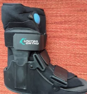 LARGE United Ortho Air Stabilizing Walking Boot Fractures Sprains Post S Black - Picture 1 of 13
