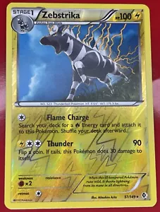 Pokemon TCG Zebstrika 57/149 Reverse Holo B&W Grenzen überschritten 2012 Englisch MP - Bild 1 von 2