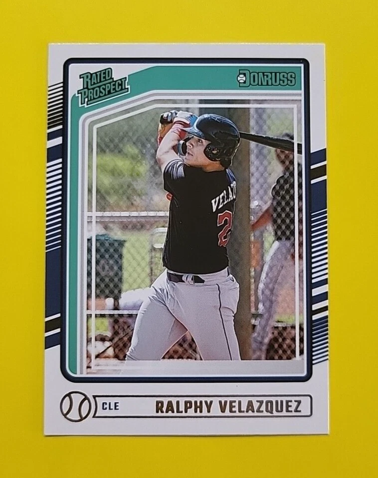 Ralphy Velazquez - Guardians - 2024 Donruss - Rated Prospect -  #108 - RC - SP - Image 1 of 2