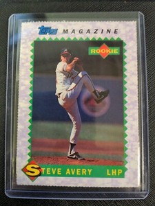 Steve Avery 1990 Topps Magazine Perforated Baseball Card 