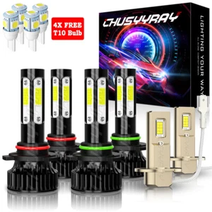 for Pontiac Bonneville 1987-1991 6X 6000K Headlight Hi/Lo + Fog Light Bulbs Kit - Picture 1 of 16