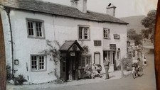 1949 ORIGINAL VINTAGE FILM PHOTOGRAPH A BOY A GIRL A BIKE SOUTH VIEW CAFE MALHAM