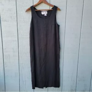 Abito midi vintage Disegni 100% seta testurizzata seta tg 2 nero Old Money Minimali - Foto 1 di 7
