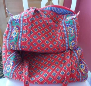 Vera bradley Large and small duffel bag travel set in Villa Red pattern - Picture 1 of 7