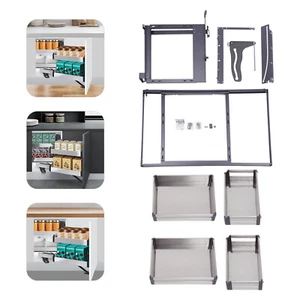2 Tiers Blind Corner Cabinet Pull-out Organizer Slide Out Kitchen Organizer NEW - Picture 1 of 16