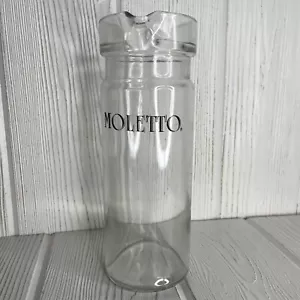 Jarra jarra de vidrio transparente para vino Moletto Italia Italesse letras negras - Imagen 1 de 7
