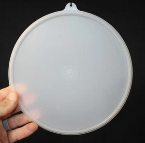 Vintage REPLACEMENT Tupperware Round Y Tab Sheer Snap Seal Lid #229 8" diam. - Picture 1 of 8