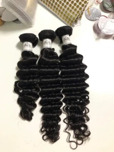 raw human hair deep wave bundles - Picture 1 of 3